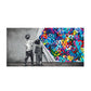 Children's Graffiti Wall Art Canvas Abstract