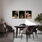 VANSEEING 3 Piece Canvas Prints Wall Art Whisky Pour into Wine Glass Brown Ba...