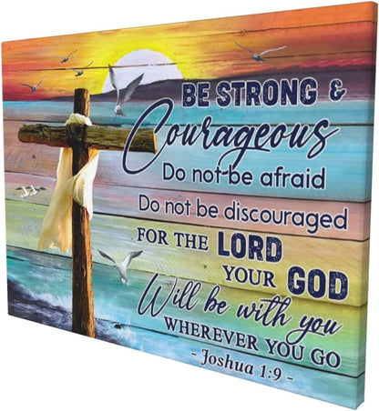 Christian Canvas Wall Art Bible Verse Wall Art Christian Wall Art Religious Wall Art Scripture Wall Art Bible Verses Wall Decor Inspirational Wall Art for Office Christian Posters 12X16Inch