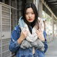 Boho Speckle Stripe Tassel Scarf