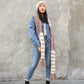 Boho Speckle Stripe Tassel Scarf