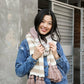 Boho Speckle Stripe Tassel Scarf
