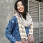 Boho Speckle Stripe Tassel Scarf