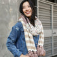 Boho Speckle Stripe Tassel Scarf