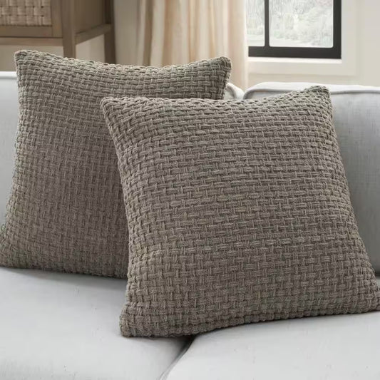 Lifestyle Grey 18 In. X 18 In. Square Throw Pillow