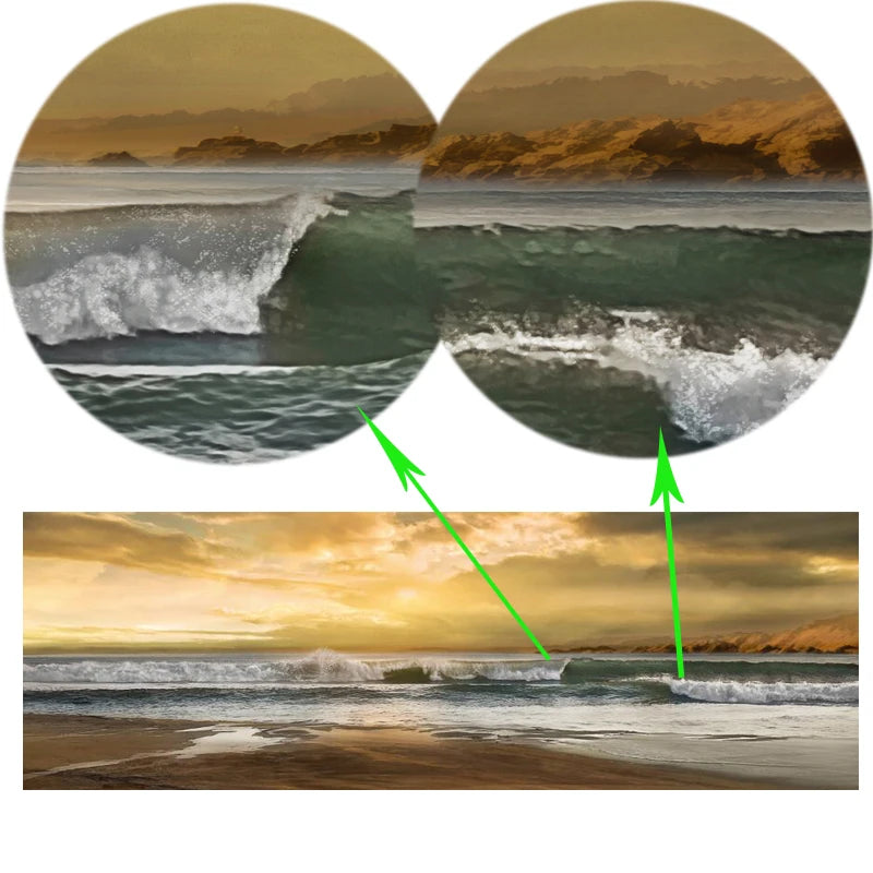 Abstract Seascape Oil Painting Posters and Prints Wall Art Canvas Painting Wave and Beach Picture for Living Room Decor No Frame