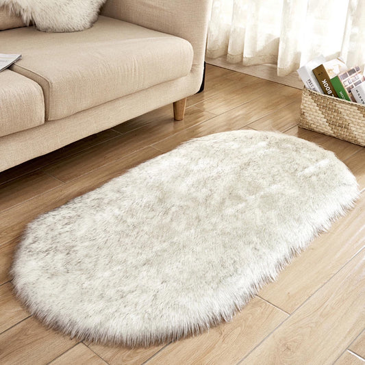 Rugs Super Soft Faux Sheepskin Area Rugs for Bedroom Floor Shaggy Plush Carpet Faux Rug Bedside Rugs