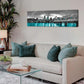 Framed Black White Cityscape Canvas Print, Modern Wall Art for Living Room, Bedroom & Office Decor, Portland Oregon Skyline Picture, Large Wall Decor 14X48 Inches