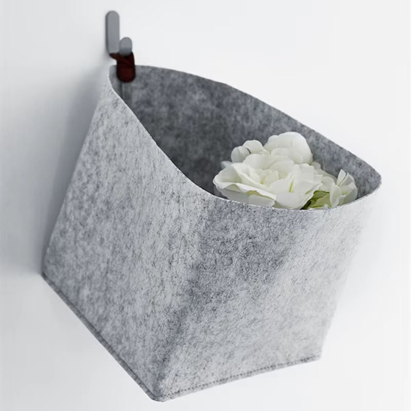 Various Clothes Felt Storage Baskets for Home Bathroom Office Toy Underwear Laundry Bucket Sundries Box for Dormitory