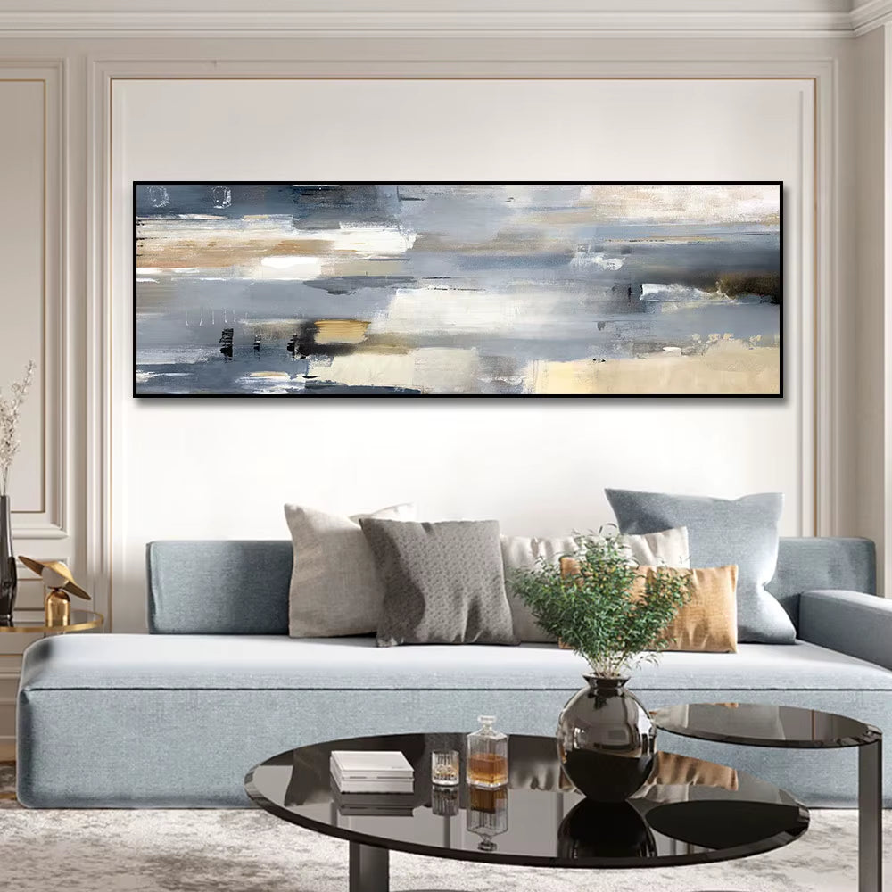 Abstract Landscape Oil Painting Posters and Prints Wall Art Canvas Painting Trees and Lakes Pictures for Living Room No Frame