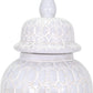 Hand Crafted and Hand Painted Ellery Jar, Multi-Tonal Shades of Cream, Taupe, & Gray