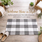 Rug Buffalo Plaid Area Rug 24X36 Inch (2X3), Charcoal & White, Reversible Cotton Woven Farmhouse Rug for Living Room, Kitchen, Entryway, Bathroom