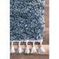 Contemporary Brooke Blue 8 Ft. X 11 Ft. Shag Area Rug