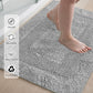 Cotton Reversible Bathmat Rug Set of 2, 21X32/17X24 Inches - Light Grey, Luxury Dual Flip Ultra Soft Washable Bath Rugs Ideal for Hotel Quality, Spa Style, Toilet | Fast Drying Thick Mat for Bathroom
