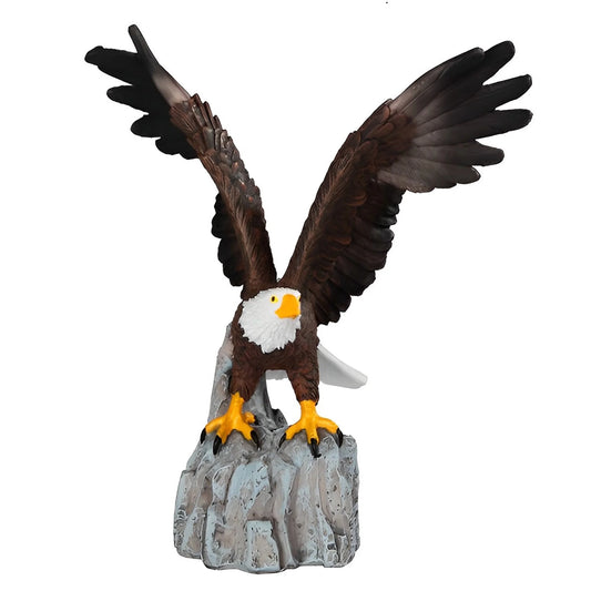 6"H Eagle Landing on Rock Figurine Statue Sculpture Ornament Decoration Home/Room Decor and Unique Gift Ideas for Housewarming, Holidays and Birthdays