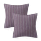 18" X 18" Modern, Contemporary, Transitional Black Plaid Polyester Throw Pillow , ( 2 Count)