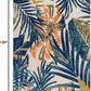 Tropical Floral Leaves Indoor/Outdoor Area Rug Durable Polypropylene, Non-Shedding, Easy to Clean, Perfect for Patio, Backyard, Deck and Outdoor Lounge, High Traffic Areas, 7'10" X 10'