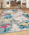 Sky Collection Transitional Abstract Area Rug 5' X 7' Multi