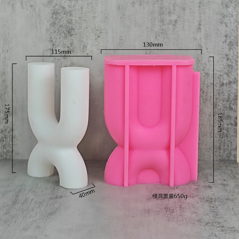New U-shaped Aromatherapy Candle Silicone Mold