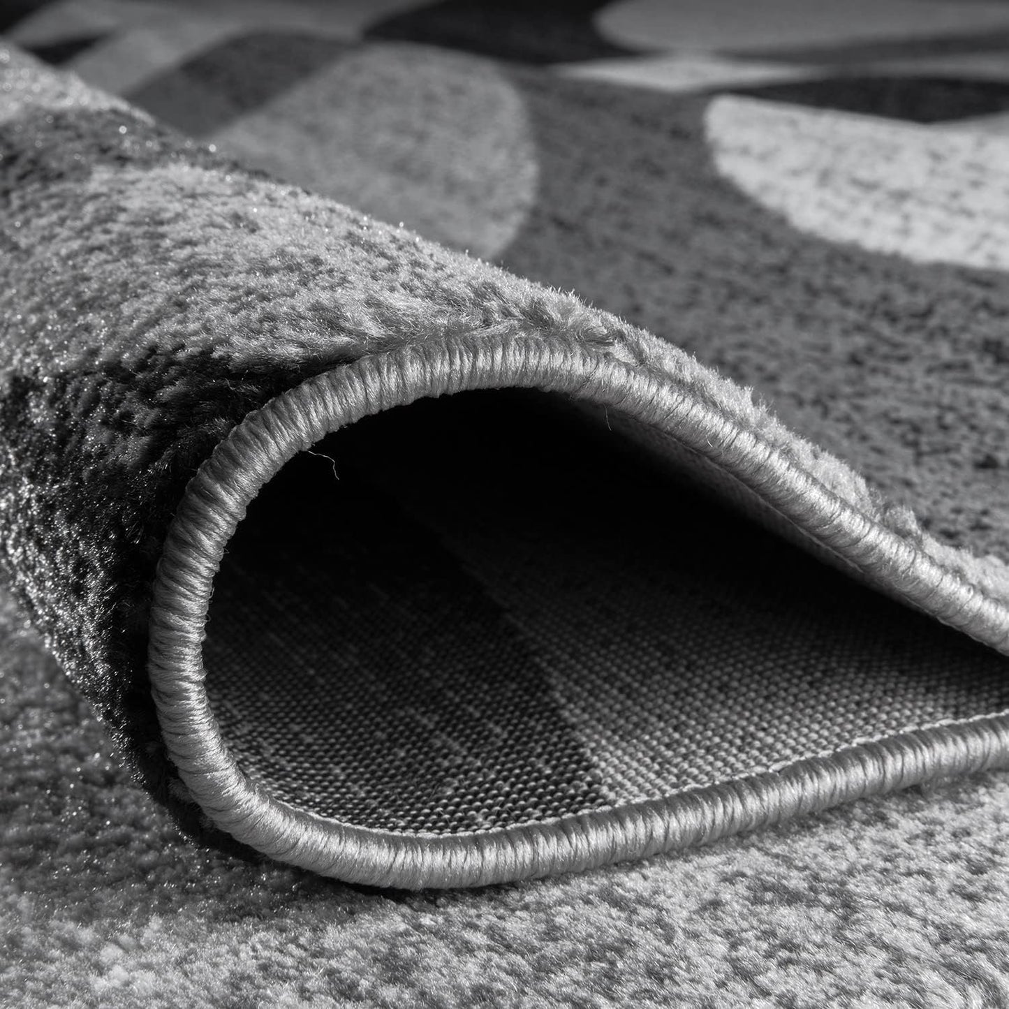 Contemporary Abstract Circles Perfect for High Traffic Areas of Your Living Room,Bedroom,Home Office,Kitchen Runner Rug 2' X 7' Gray
