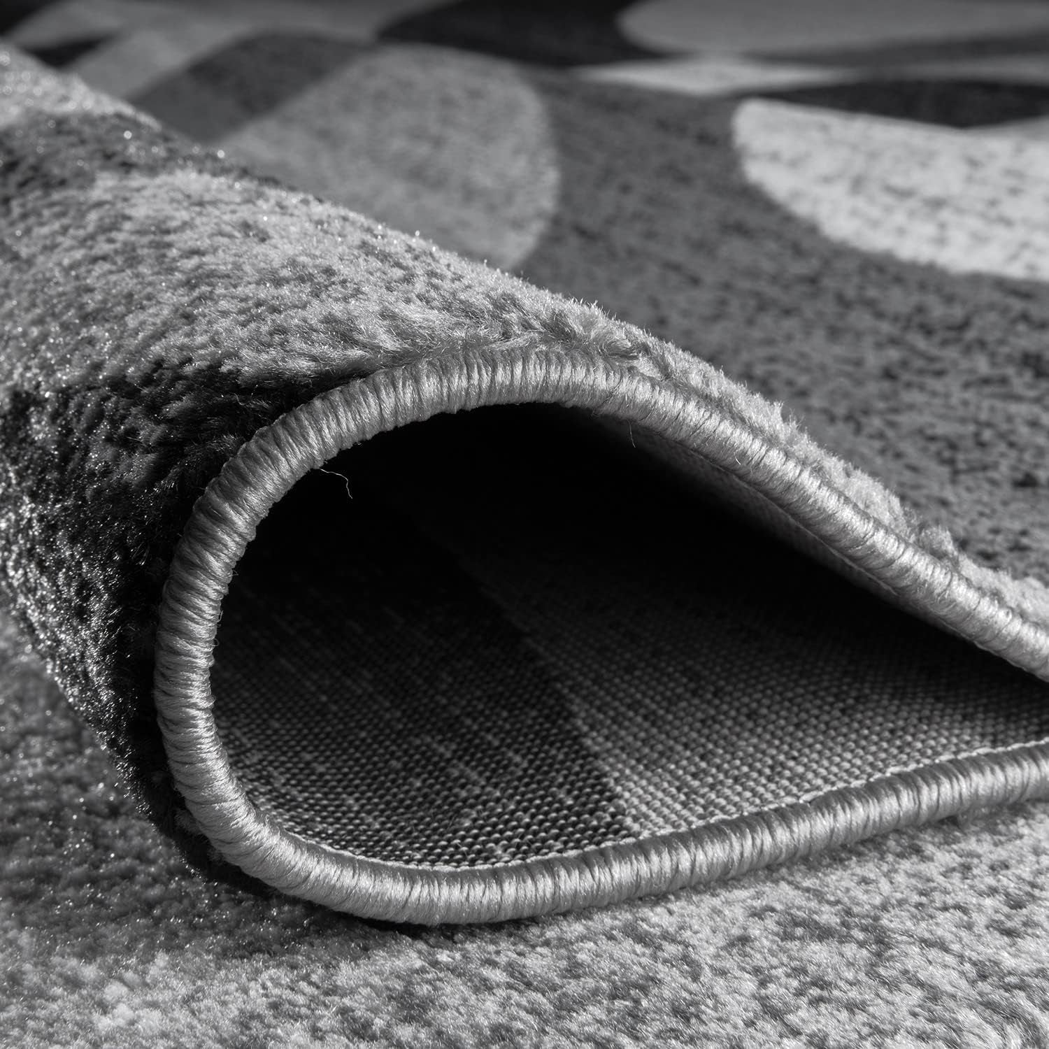 Contemporary Abstract Circles Perfect for High Traffic Areas of Your Living Room,Bedroom,Home Office,Kitchen Runner Rug 2' X 7' Gray