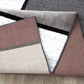 Modern Geometric Boxes Red Area Rug, Carpet with Jute Backing for Hallway, Entryway, or Laundry Room, 2' X 7'2"