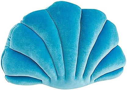 Seashell Throw Pillows for Couch,Outdoor Sea Shell Bed Pillows Decorative for Patio Furniture Sea Princess (Navy Blue, M)