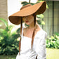 Lola Wide Brim Jute Straw Hat, in Havana Brown