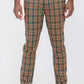 Plaid Slim Fit Trouser Pants