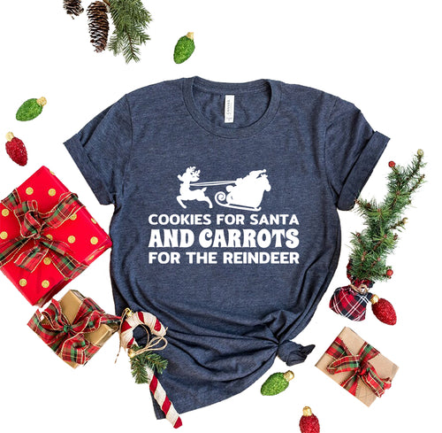 Cookies For Santa Carrots For Reindeer Shirt