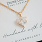 24 Karats CZ Heart Pendant Necklace