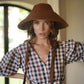 REIGN Jute Hat In Burnt Sienna