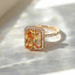 18 Karats Rose Gold Halo Champagne Ring