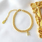 Custom Initial 24 Karats Thick Cuban Chain Bracelet