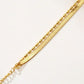 Flat Chain 18 Karats Two Layers Bracelet