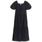 ROSEMARY Cotton Prairie Dress, in Black