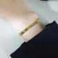 Flat Chain 18 Karats Two Layers Bracelet