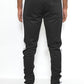 SLIM FIT TRACK PANTS- BLACK/ WHITE