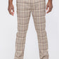 Plaid Slim Fit Trouser Pants