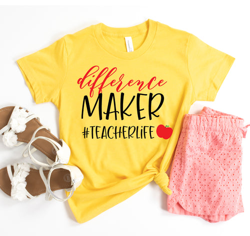 Difference Maker Teacher Life T-shirt