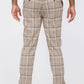 Plaid Slim Fit Trouser Pants