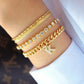 Custom Initial 24 Karats Thick Cuban Chain Bracelet
