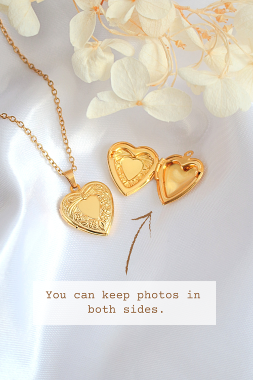 18 Karats Heart Locket Necklace