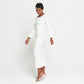 MARJORIE Bamboo Ruffle Dress, in Off-white