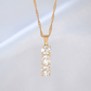 24 Karats Cubic Zirconia Drop Necklace