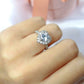 925 Silver Halo Heart Ring