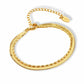 Flat Chain 18 Karats Two Layers Bracelet
