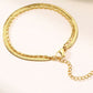 Flat Chain 18 Karats Two Layers Bracelet