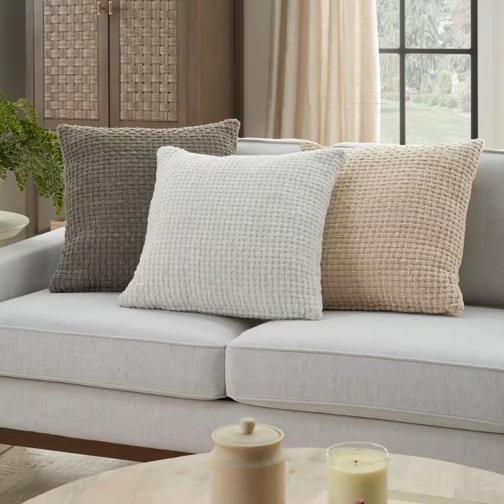 Lifestyle Grey 18 In. X 18 In. Square Throw Pillow