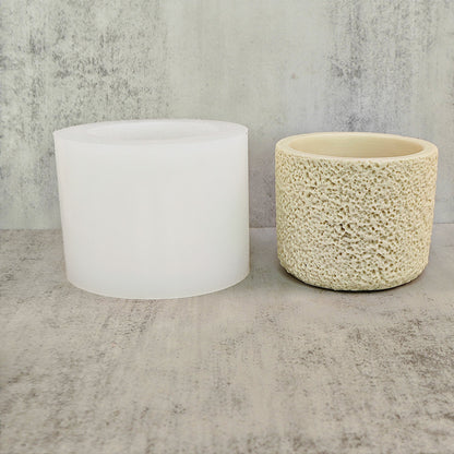 Round With Lid Candle Cup Silicone Mold